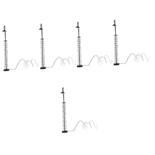 SEWACC 5St modellbahn Lichter Modellbau Material Modelleisenbahn-zubehör Miniatur-Eisenbahnlicht sandtisch DIY Materialien leichtes Zugmodell Modelleisenbahn Landschaft Signallicht Metall von SEWACC