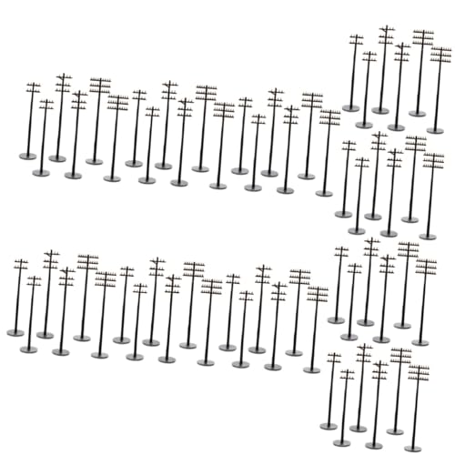 SEWACC 60 STK Mikrolandschafts-Telefonmast Telefonmasten Eisenbahn Miniatur-Telegrafenmast Miniatures modeleisenbahnen deko Modell Mikro-Telegrafenmasten Mikrolandschaft Telegrafenmasten von SEWACC