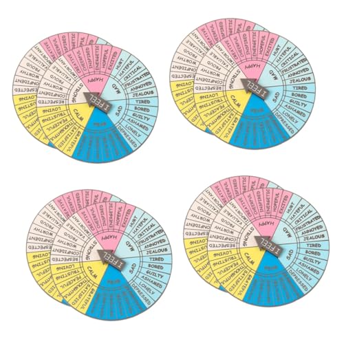 SEWACC 8 STK Emotionsrad-Abzeichen Drehteller Deko Drehplatte Plattenspieler Plattenträger Zubehör Gefühlsrad-Abzeichen-Emotion Gefühlsrad Aus Metall Tragbares Gefühlsrad Legierung von SEWACC