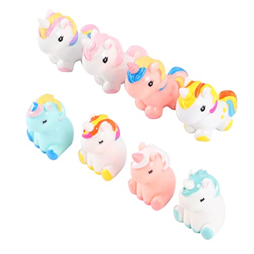 SEWACC 8st Einhorn-Dekoration Miniaturfiguren Stundenminiatur Miniatur-Ornamente Sammelfiguren Terrarium Dekor Minifiguren Mini-dekor Feengarten Dekor von SEWACC