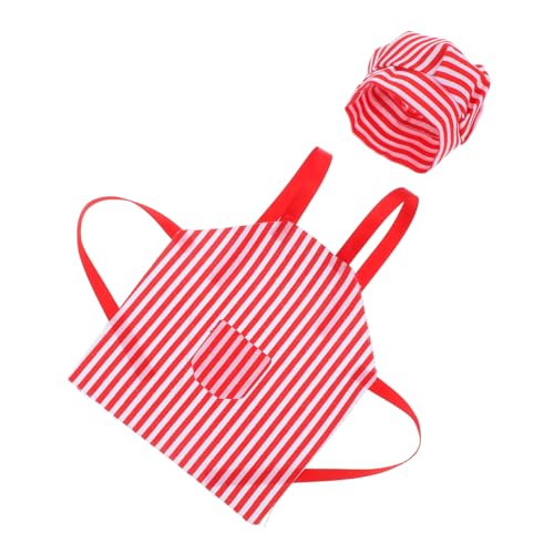 SEWACC Miniatur Puppenhaus Kochschürze und Bäckermütze Set Rot Weiß Gestreift Detailreiches Puppen Kleidung Zubehör Geeignet für Puppenhaus Szenen und Bastelbedarf für Puppenliebhaber SEWACC Miniatur Puppenhaus Kochschürze und Bäckermütze Set Rot Weiß Gestreift Detailreiches Puppen Kleidung Zubehör Geeignet für Puppenhaus Szenen und Bastelbedarf für Puppenliebhaber von SEWACC