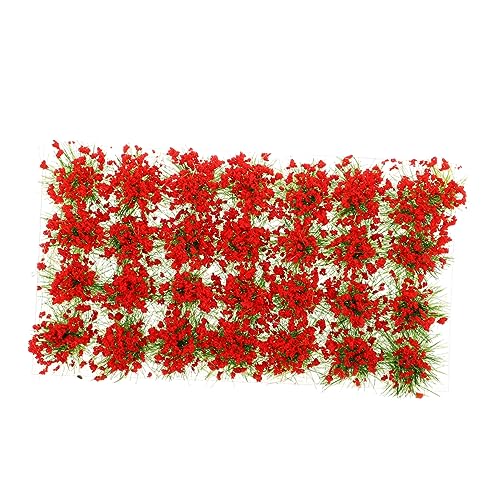 SEWOART Miniatur-kit Mini-blumenbüschel Sträucher Roter Blumenstrauß Statischer Grasbüschel Für Modelllandschaft von SEWOART