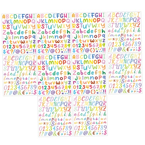 SEWOART 10 Blatt Bunte Buchstabenaufkleber Alphabet Etiketten Buchstaben Zum Basteln Vinyl Buchstabenaufkleber Alphabet Aufkleber Farbige Buchstabenaufkleber DIY Buchstabenaufkleber von SEWOART