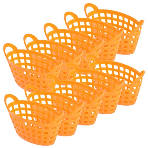 SEWOART 10St Mini-Korb Spielzeug für Kinder Mini-Supermarktwagen Supermarktkorb kühlkorb einkaufskorb Storage Baskets Kinder hüpfen in den Korb Mini-Supermarkt-Handkorb Plastik Orange von SEWOART