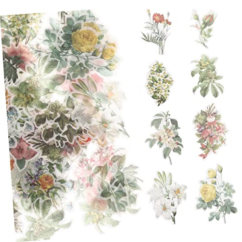 SEWOART 120 Stück Vintage Blumenaufkleber Ästhetische Aufkleber Für Journaling Scrapbooking Aufkleber Tagebuchaufkleber Für Die Dekoration Scrapbook Kits DIY Scrapbooking von SEWOART