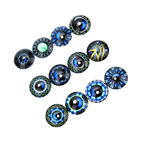 SEWOART 20 Stück Edelsteine ​​Glasaufkleber Schmuck Patches Rundes Glas Cabochon DIY Schmuckmaterial von SEWOART