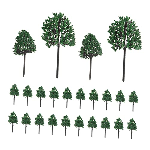 SEWOART 24 Stück Mikro Landschaftsbaum Modell Gartendekoration Simulationsbaum Ornament Simulationsbaum Modell Mini Szenen Layout Modell Künstliches Baum Modell Grüne Landschaft von SEWOART