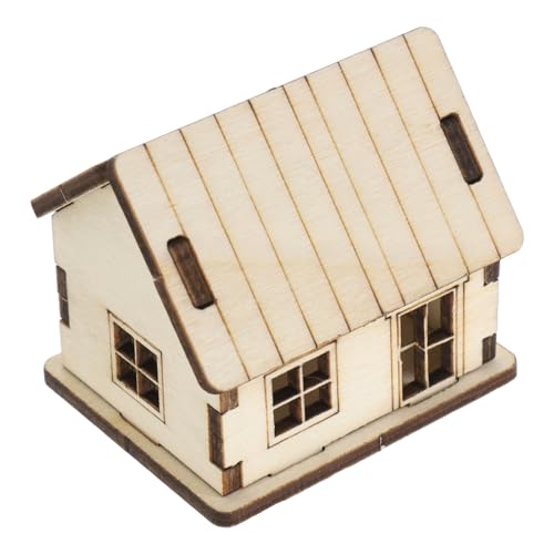 SEWOART Holzpuppenhaus Modellbausatz DIY Miniaturhaus Kleines Bausatz Unfertiges Holzhaus Puzzle Modell Für Und Erwachsene Bastelprojekt von SEWOART