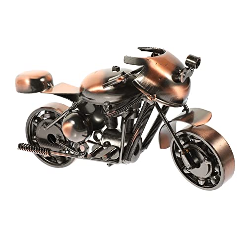 SEWOART Modell Aus Nostalgisches Bronzeton Ornament Für Das Bücherregal Motorradspielzeug Für Dekoration Für Das Kinderzimmer Geschenkidee Für Kleine Motorradfans von SEWOART