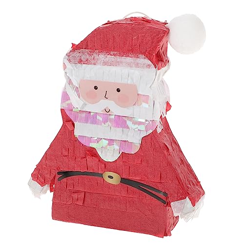 SEWOART Weihnachtspinata weihnachten Girlande Weihnachtskugel Masse Weihnachten weihnachtsspielzeug kinder weihnachts party gefülltes Spielzeug Weihnachts-Piñata Papier rot von SEWOART