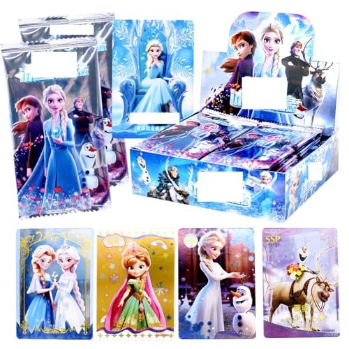 SFODTN Frrozen Sammelkarten, 160 Stück, Frrozen Anime-Karten, Sammelkarten, Cartoon-Sammelkarten, Anime-Fotokarte, Anime-Spielkarten-Box, seltene Karte, Kinder und Sammler, Geschenk, Spielkarte von SFODTN