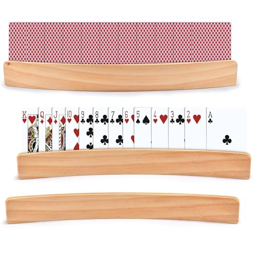 SFSSHUI Holz Spielkartenhalter,Freisprech Spielkartenhalter Holz,Kinder Spielkartenhalter,Kartenhalter Spielkarten,Kartenhalter Kinder Holz,Spielkarten Kartenständer,Für Kinder Senioren. von SFSSHUI