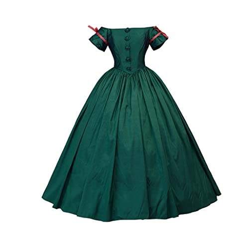 SFWXCOS Damen Renaissance Kostüm Mittelalter Vintage Kurzärmelrock Abendkleid für Halloween von SFWXCOS