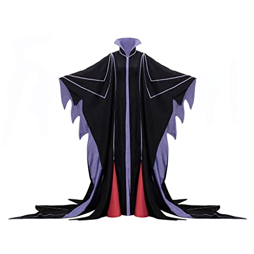 SFWXCOS Maleficent Cosplay Kleid Evil Queen Cosplay Kostüm Witch Cape für Halloween von SFWXCOS