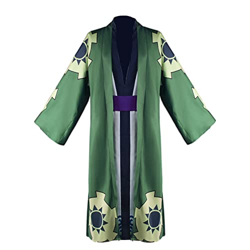 SFWXCOS Roronoa Zoro Cosplay Uniform Zoro-juurou Cosplay Kostüm Full Set Anime Kimono für Erwachsene von SFWXCOS