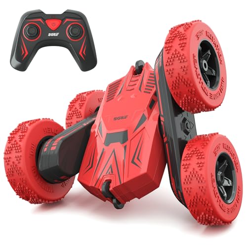 SGILE 4WD Ferngesteuertes Auto Kindergeschenk, Wiederaufladbar RC Stunt Auto Rennauto, Radio Ferngesteuerter Buggy Auto, Auto Spielzeug Kinder Jungen Mädchen Erwachsene von SGILE