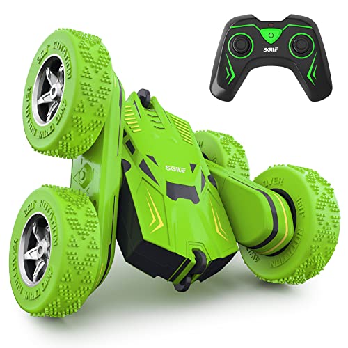 SGILE 4WD Ferngesteuertes Auto Kindergeschenk, Wiederaufladbar RC Stunt Auto mit 360° Rotation und 180° Flip, 2,4Ghz RC Car Rennauto Buggy Auto für Kinder Jungen Mädchen Erwachsene von SGILE