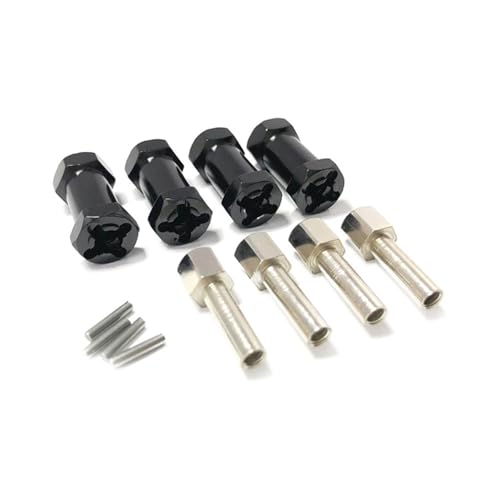 4PCS 12mm Rad Hex Stick Hub Adapter Combiner Koppler for HSP HPI Redcat Tamiya RC4WD D90 1/10 RC Auto Crawler(Black 15mm) von SGREHJDR