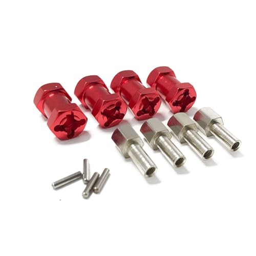 4PCS 12mm Rad Hex Stick Hub Adapter Combiner Koppler for HSP HPI Redcat Tamiya RC4WD D90 1/10 RC Auto Crawler(Red 20mm) von SGREHJDR