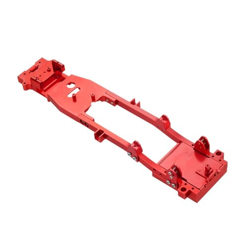 SGREHJDR 1 Stück D12 CNC-Metallgehäuse-Chassis-Rahmenträger for WPL D12 1/10 RC Drift Car DIY Upgrade-Teile Zubehör(Rood) von SGREHJDR