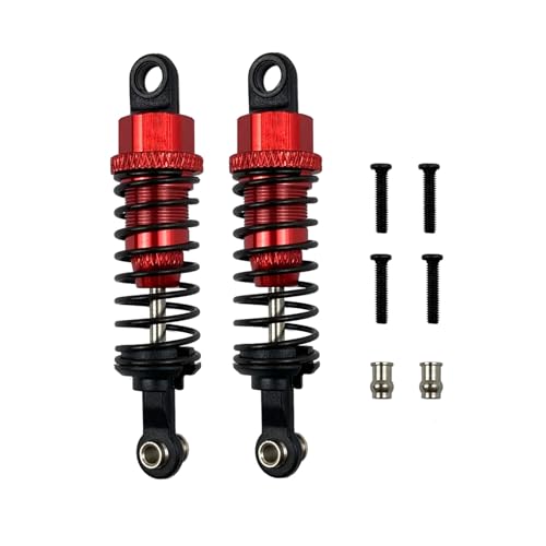 SGREHJDR 2 PCS Aluminium Stoßdämpfer Upgrade Teile for Wltoys A959 A969 A979 K929 & WPL C14 C24 & MN D90 D91 99S Rc Auto Fernbedienung(Rood) von SGREHJDR