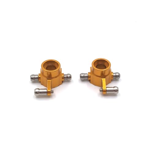 SGREHJDR 2 PCS Metall Hinten Lenkung Tasse for Wltoys 284131 K969 K979 K989 K999 P929 P939 1/28 RC Auto Upgrade Teile(Yellow) von SGREHJDR