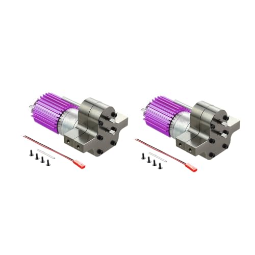 SGREHJDR 2X Metall 370 Motor Getriebe Getriebe for WPL C14 C24 B24 B36 MN D90 D99 MN99S RC Auto Upgrade Teile, Titan von SGREHJDR