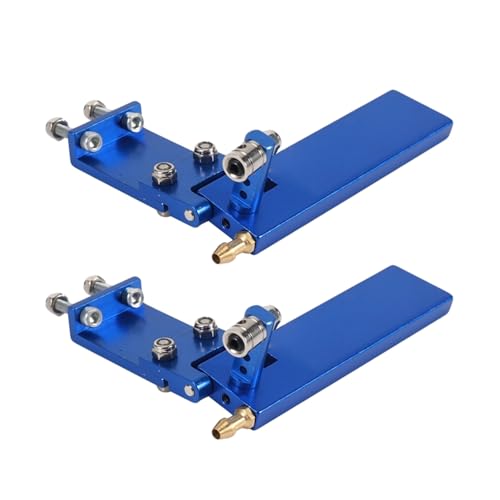 SGREHJDR 2X RC Boot Aluminium Legierung Marke 75Mm Metall Saug Wasser Ruder for Fernbedienung RC Boote CNC Teile Blau von SGREHJDR