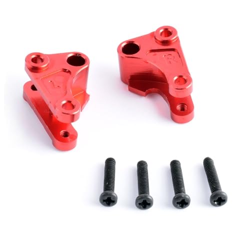 SGREHJDR Aluminium Front Shock Kipphebel Set L/R 0043 for FY-03 WLtoys 12428 12423 1/12 RC Auto Crawler Short Course Truck Upgrade Teile(Rood) von SGREHJDR