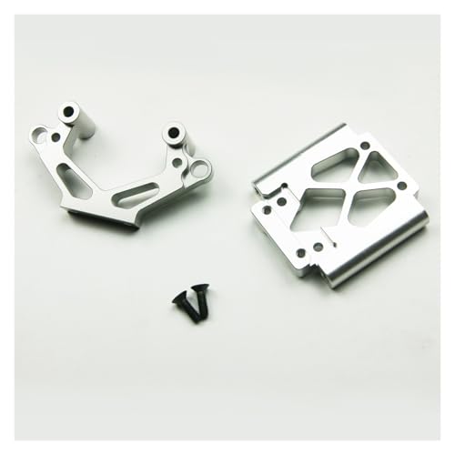 SGREHJDR Aluminiumlegierung vorne hinten Schott for Rovan HPI Rovan Rofun Baja 5B 5T Buggy Truck 1/5(Front Silver) von SGREHJDR