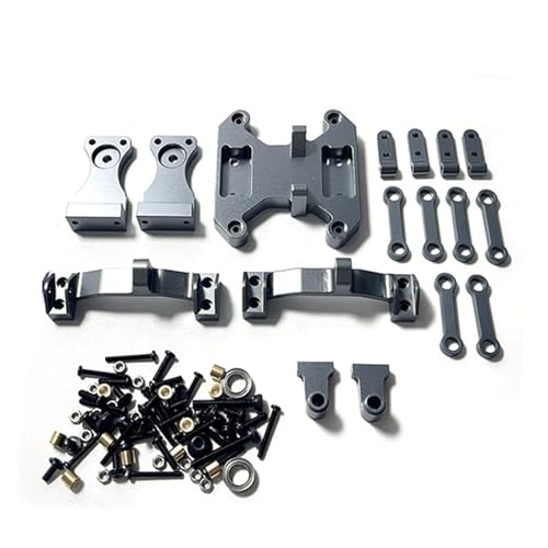 SGREHJDR Metall Balance Chassis Board Wippe Kit for WPL B16 B36 1/16 RC Auto Upgrade Teile Modifiziertes Zubehör(Dark Grey) von SGREHJDR