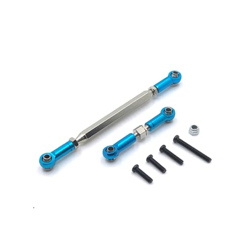 SGREHJDR Metall Einstellbare Lenkgestänge Servo Link Zugstange for MN D90 D99 MN-90 FJ-45 1/12 RC Car Crawler(Blauw) von SGREHJDR