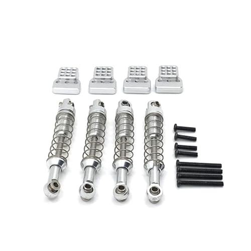 SGREHJDR Metall-Stoßdämpfer mit verlängertem Sitz, Upgrade-Teile for MN D90 MN-90 MN99S & WPL C14 C24 C34 RC-Auto-Ersatzteile(Silver) von SGREHJDR