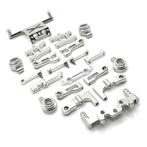 SGREHJDR Metall-Upgrade, Schwinge, Lenkschale, Satz anfälliger Teile, for MN-Modell 1/16 MN38 RC-Autoteile(Silver) von SGREHJDR