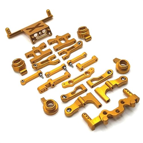 SGREHJDR Metall-Upgrade, Schwinge, Lenkschale, Satz anfälliger Teile, for MN-Modell 1/16 MN38 RC-Autoteile(Yellow) von SGREHJDR