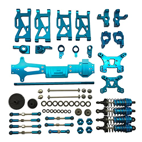 SGREHJDR Metall-Upgrade, verstellbare Spurstange, Schwenkarm, Lenkbecher, 20er-Set, for WLtoys 1/14 144010 144001 144002 RC-Autoteile(Sky Blue) von SGREHJDR