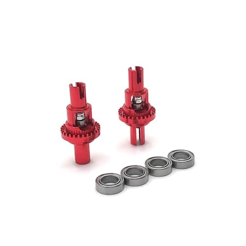 SGREHJDR Metall-Upgrade-Differential for WLtoys 1/28 284131 K969 K979 K989 K999 P929 P939 Mini-Q Mini-Z RC Autoteile(Rood) von SGREHJDR