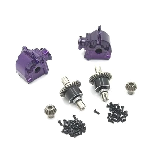 SGREHJDR Metall-Upgrade-Getriebeabdeckung + Differential for WLtoys 1/14 144010 144001 144002 1/12 124017 124018 124016 124019 RC-Autoteile(Silver) von SGREHJDR