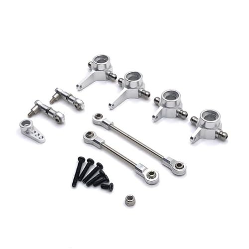 SGREHJDR Metall Upgrade Lenkung Tasse Lenkung Link 28T Servo Arm for WLtoys 1/28 284131 K969 K979 K999 K989 P929 P939 RC Auto Teile(Silver) von SGREHJDR