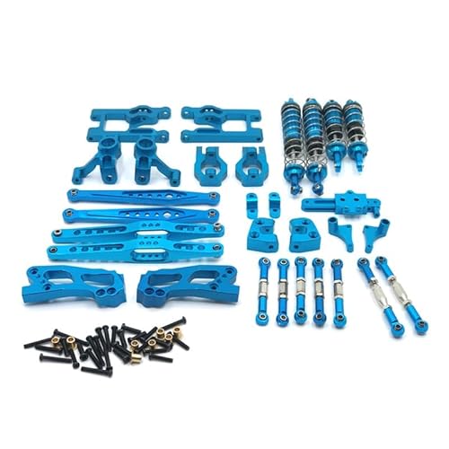 SGREHJDR Metall Upgrade Link Swing Arm Lenkung Cup Shock 13 Pack for WLtoys 1/12 12427 12428A-BC 12423 FY-01-02 03 RC Auto Teile(Sky Blue) von SGREHJDR