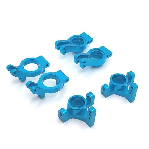 SGREHJDR Metall Upgrade Refit C Block Lenkung Tasse Hinten Tasse 3 Stück Set for WLtoys 104009 12402 12401 12403 12404 12409 RC Auto Teile(Sky Blue) von SGREHJDR