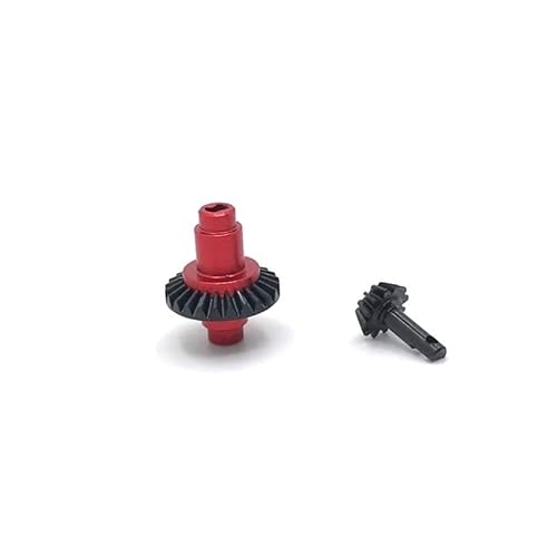 SGREHJDR Metall Upgrade Refit Vorder- und Hinterachsdifferenzial for XiaoMi 1/16 Jimny RC Autoteile(Rood) von SGREHJDR