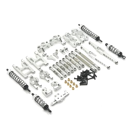 SGREHJDR Metall Upgrade Schwingarm Lenkbecher Stoßdämpfer 12er-Pack for WLtoys 1/12 12427 12428 ABC 12423 FY-01-02-03 RC Autoteile(Silver) von SGREHJDR