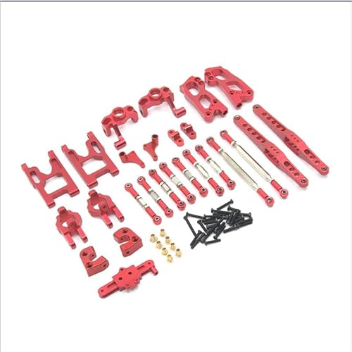 SGREHJDR Metall Upgrade Swing Arm Steering Cup Shock 10-Pack for WLtoys 1/12 12427 12428A-BC 12423 FY-01-02-03 RC Auto Teile(Rood) von SGREHJDR