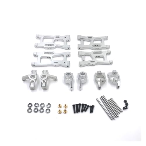 SGREHJDR Metall-Upgrades Schwingarm-Lenkschalenlager 6er-Pack for Wltoys 144010 144001 144002 124016 124017 124018 124019 RC-Autoteile(White) von SGREHJDR