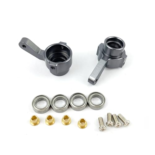 SGREHJDR Metall Vorderachsbrücke Lenkbecher Turn Cup Kit for WPL C14 C24 C34 C44 B14 B1 B16 B24 B36 MN D90 D91 MN99S RC Auto Ersatzteile(Light Grey) von SGREHJDR