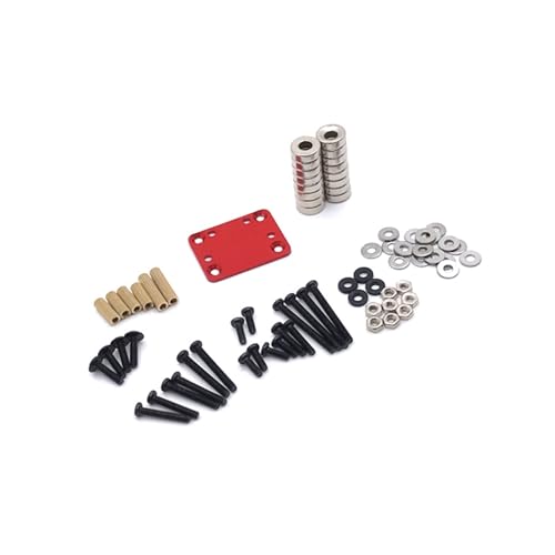 SGREHJDR Metall Wltoys Shell Anpassung Fixierung for 1/28 K969 K979 K989 K999 P929 P939 284131 Mini-Q RC Auto Upgrade Zubehör(Rood) von SGREHJDR