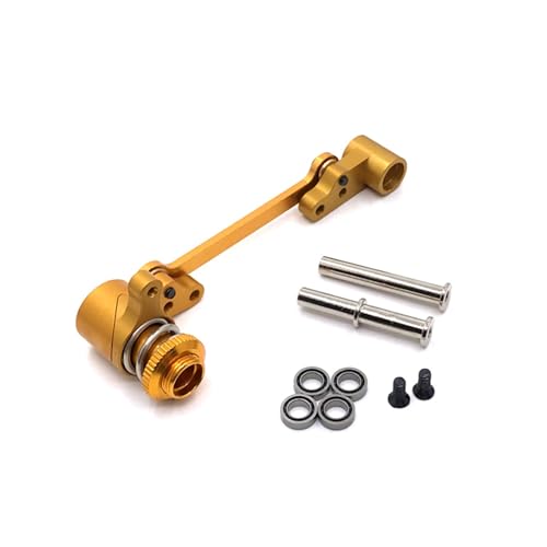 SGREHJDR Upgrade Metall Lenkung for Wltoys 144010 144001 144002 124016 127017 124018 124019 LC 1/14 RC Auto Teile(Gold) von SGREHJDR