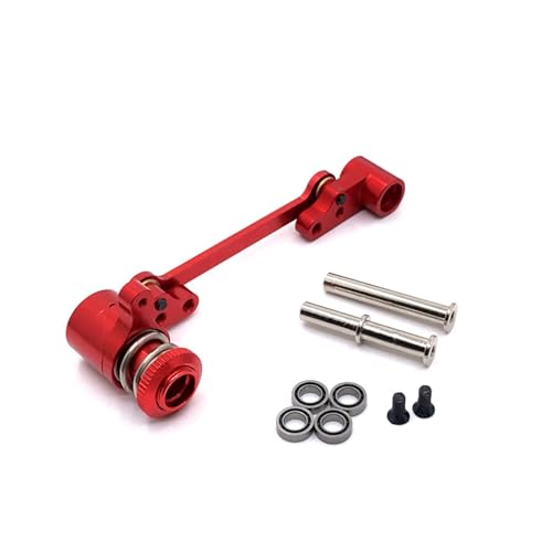 SGREHJDR Upgrade Metall Lenkung for Wltoys 144010 144001 144002 124016 127017 124018 124019 LC 1/14 RC Auto Teile(Rood) von SGREHJDR