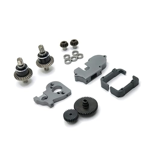 SGREHJDR Upgrade Metall Modifikation Differential Getriebe 8 Pack for WLtoys 144010 144002 144010 124016 124017 124018 124019 RC Auto Teile(Dark Grey) von SGREHJDR